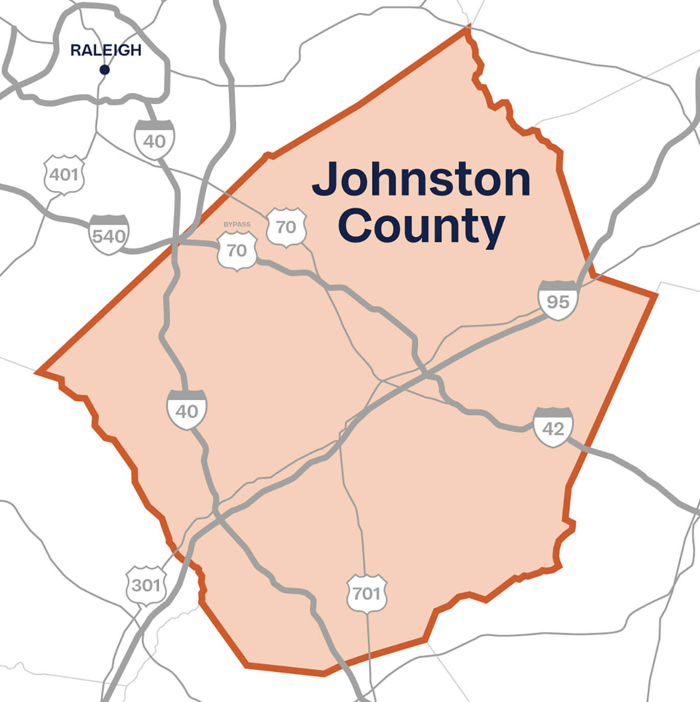 Johnston County Map